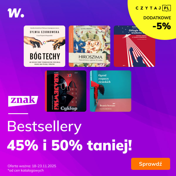 Audiobookowe bestsellery Znaku 45% i 50% taniej